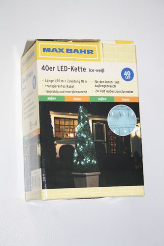 Lichterkette 40er LED-Kette ice-weiss