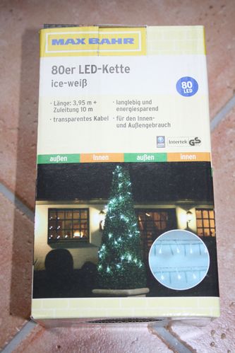 Lichterkette 80er LED-Kette ice-weiss