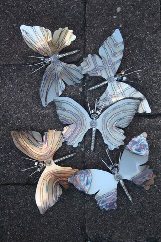 Schmetterling Sina aus Edelstahl zum Aufhängen